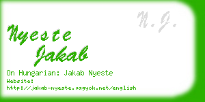 nyeste jakab business card